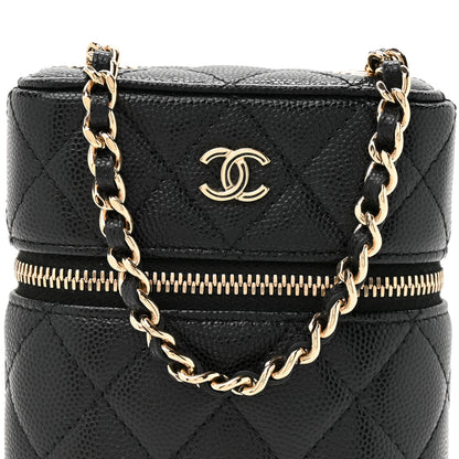 Chanel Caviar Quilted Phone Holder With Chain Black 8 of 11
