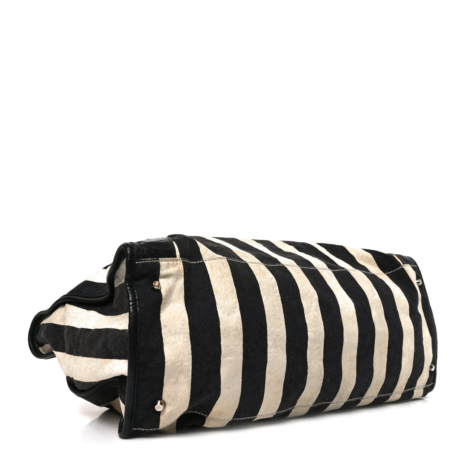 Balenciaga Chevre Damask Stripe Work Black 4 of 11