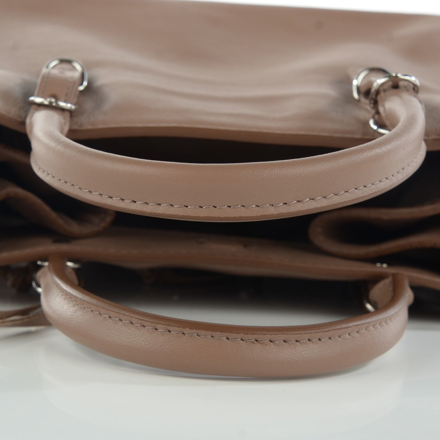 Calfskin Papier Mini A4 Zip Around Tote Beige Sable