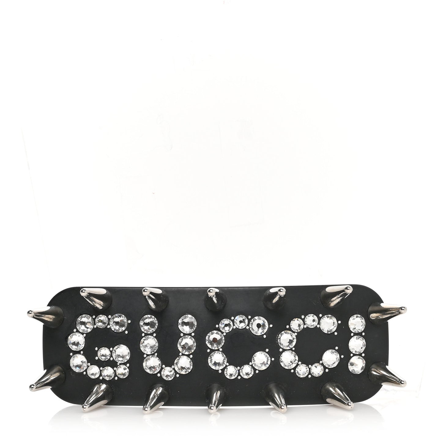 Resin Spikes Crystal Single Hair Barrette Black
