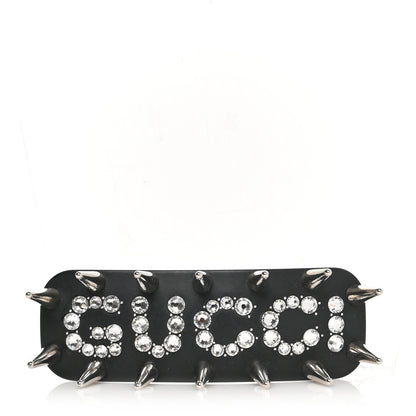 Gucci Resin Spikes Crystal Single Hair Barrette Black 1 of 4