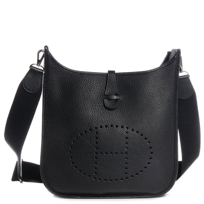 Hermes Taurillon Clemence Evelyne III PM Black 1 of 14