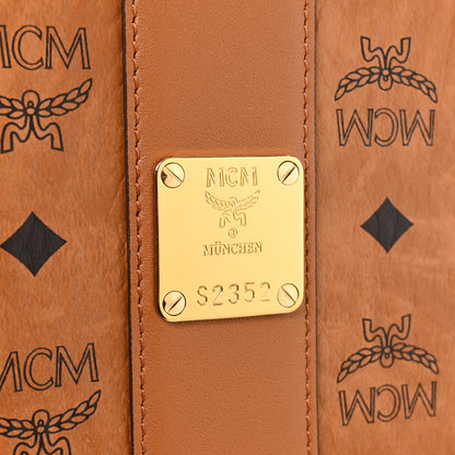 MCM Visetos Medium Liz Reversible Shopper Tote Cognac 10 of 16