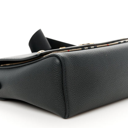 Burberry Grainy Calfskin Vintage Check Note Crossbody Bag Black 8 of 9