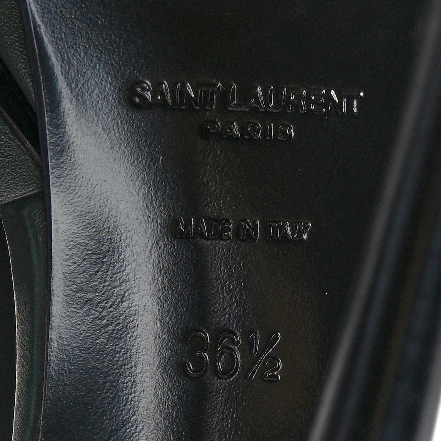 Saint Laurent Calfskin Tribute 105 Platform Sandals 36.5 New Vert Fonce 7 of 9