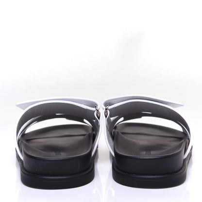 Hermes Calfskin Womens Chypre Sandals 36 White 4 of 11