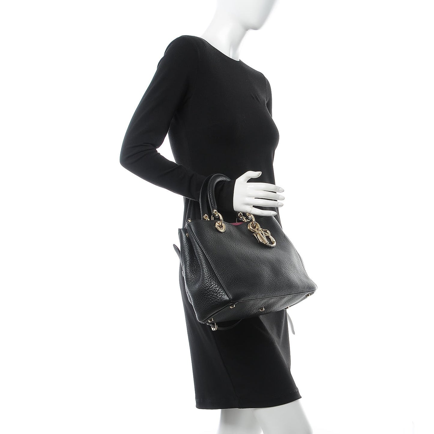 Bullcalf Medium Diorissimo Tote Black Rose Indien