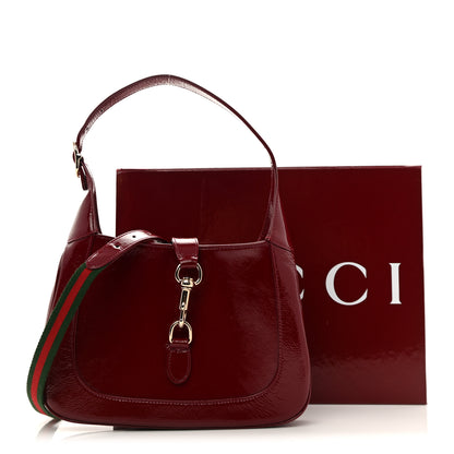 Gucci Patent Calfskin Small Jackie Shoulder Bag Rosso 11 of 11