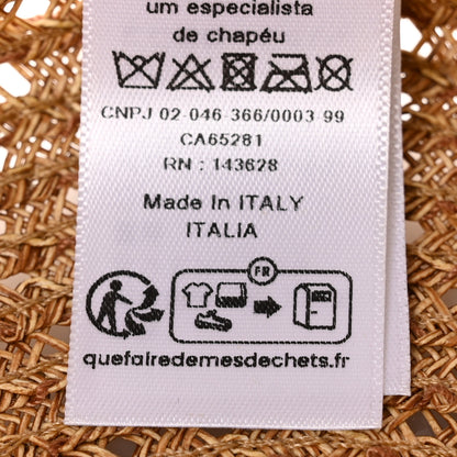 Christian Dior Straw Bucket Hat 59 Natural Rose Des Vents 9 of 9