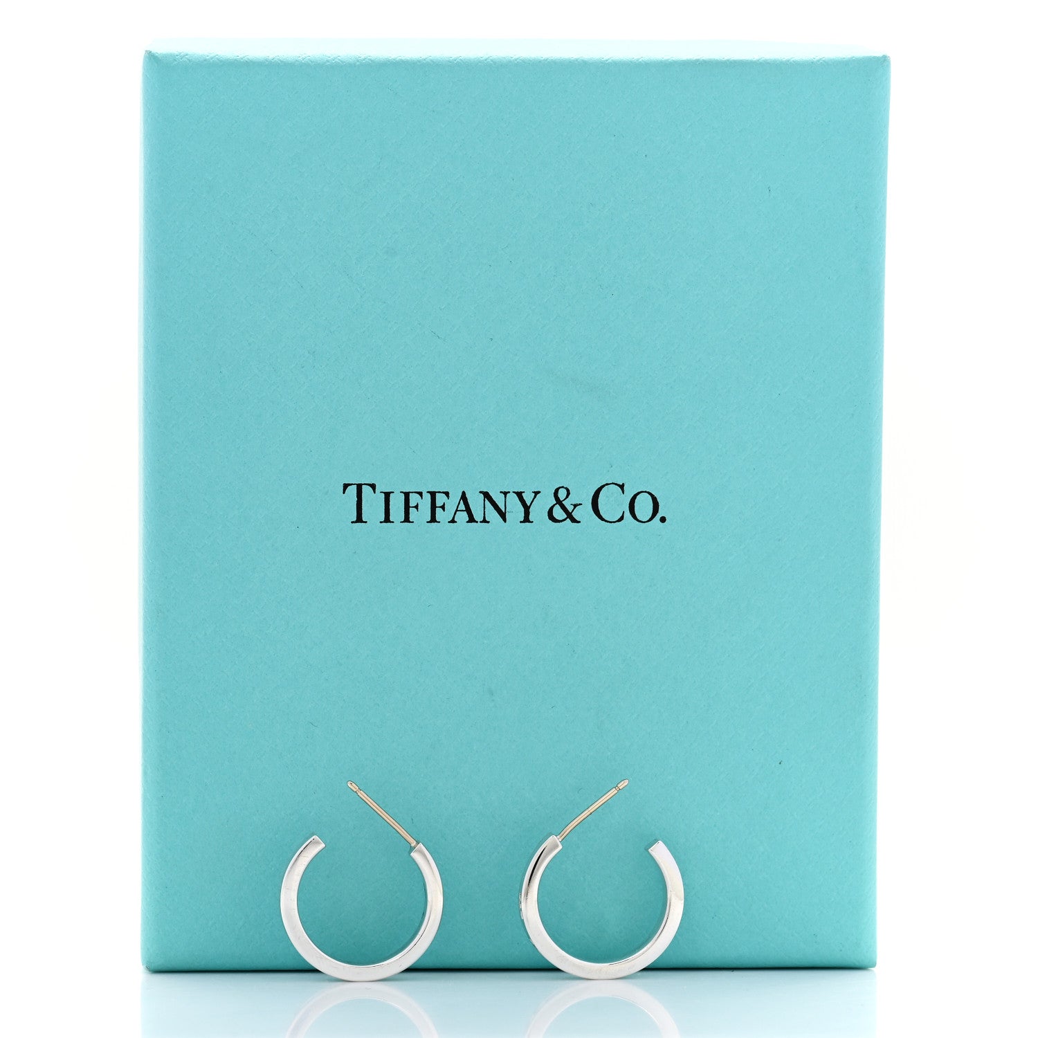 Tiffany Sterling Silver 1837 Small Narrow Hoop Earrings 5 of 5