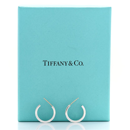 Tiffany Sterling Silver 1837 Small Narrow Hoop Earrings 5 of 5