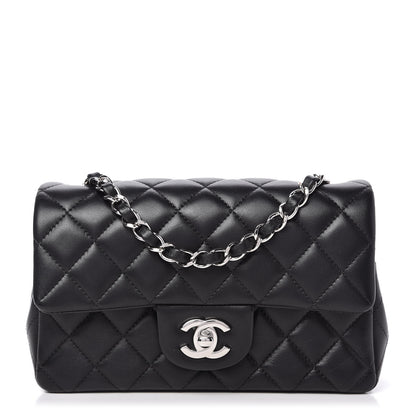 Chanel Lambskin Quilted Mini Rectangular Flap Black 1 of 10