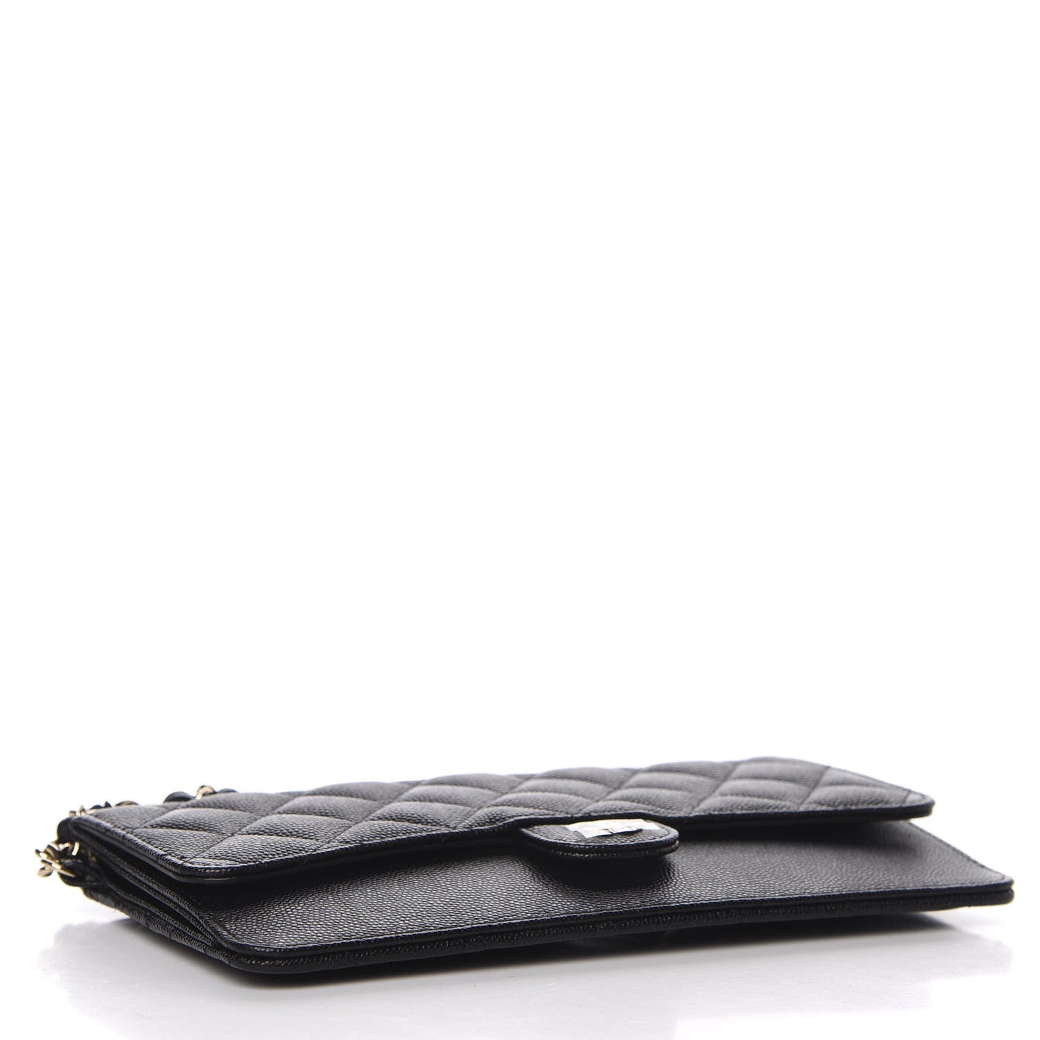 Chanel Caviar Quilted Classic Pouch With Handle Black 4 of 8