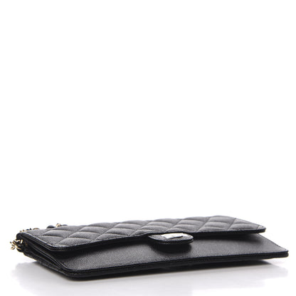 Chanel Caviar Quilted Classic Pouch With Handle Black 4 of 8