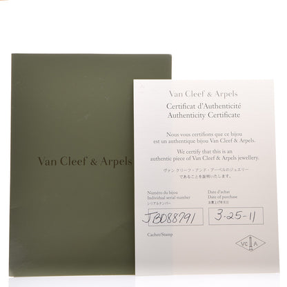 Van Cleef & Arpels 18K Yellow Gold Mother of Pearl Sweet Alhambra Earrings 5 of 5
