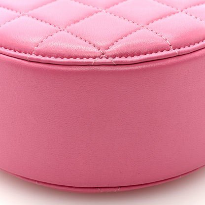 Chanel Lambskin Quilted Round Pearl Crush Clutch With Chain Pink 8 of 8