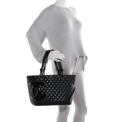 Chanel Calfskin Quilted Large Cambon Tote Black 2 of 7