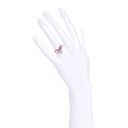 Louis Vuitton Crystal Essential V Strass Ring S 5.25 Pink Gold 2 of 7