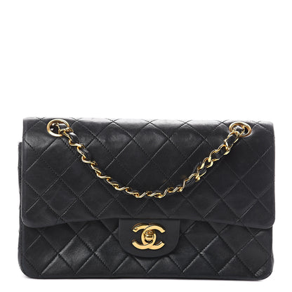Chanel Lambskin Quilted Small Double Flap Black 1 of 8
