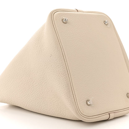 Hermes Taurillon Clemence Picotin Lock 22 MM Craie 9 of 12