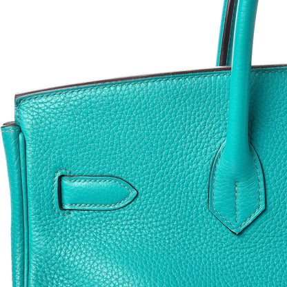 Hermes Taurillon Clemence Birkin 35 Bleu Paon 18 of 23
