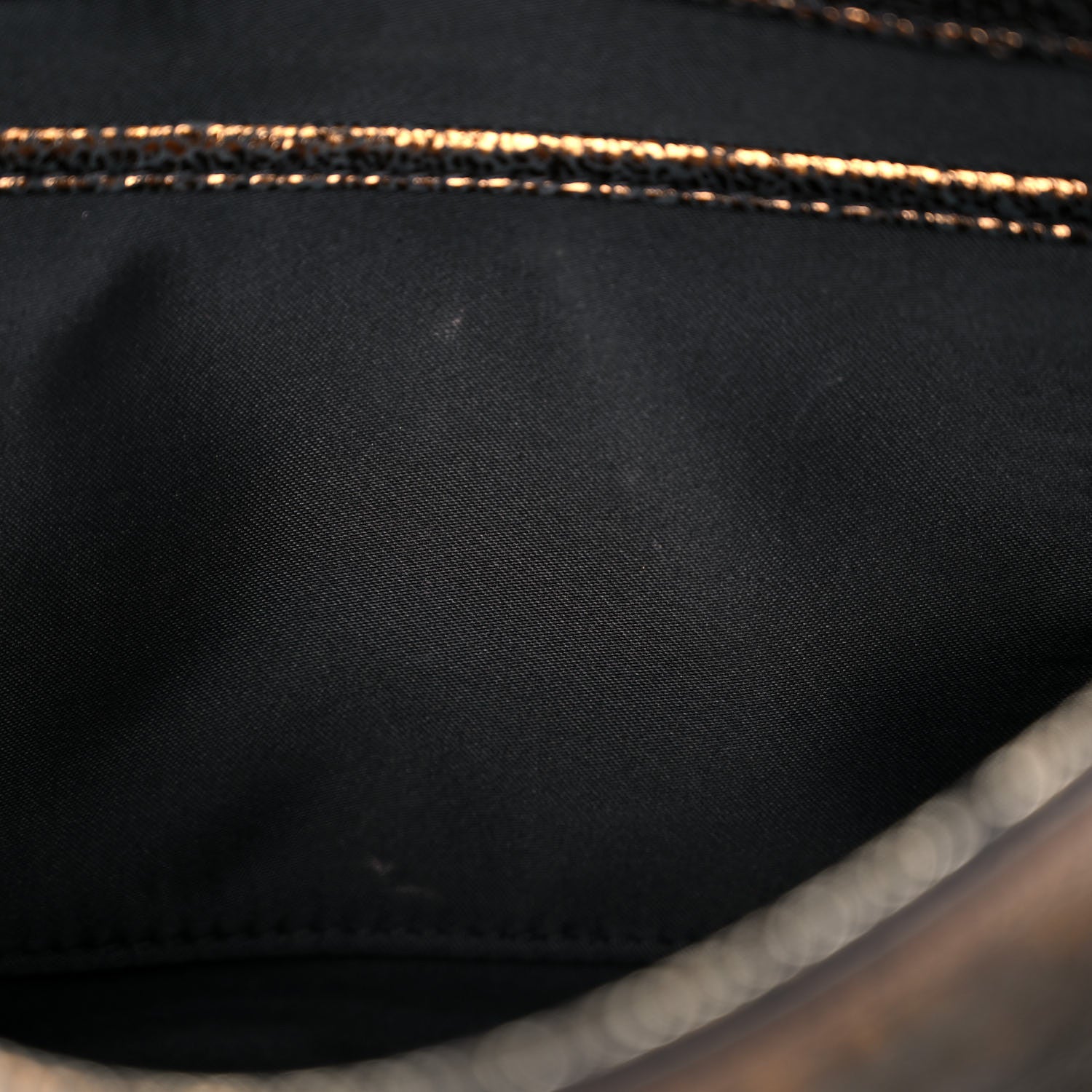 Versace Metallic Suede Palazzo Sultan Shoulder Bag Black Gold 15 of 17