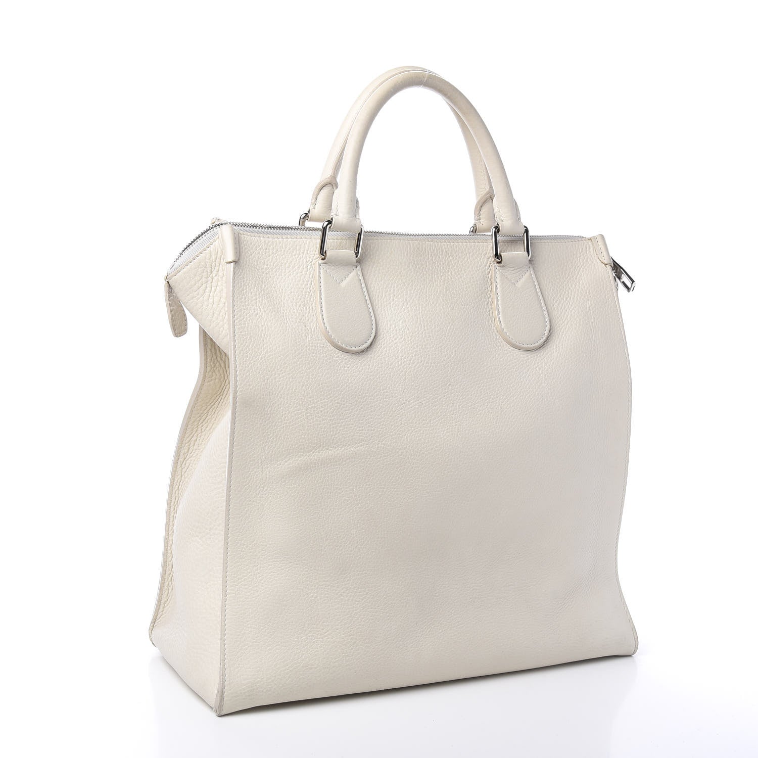 Louis Vuitton Calfskin Cabas Naxos White 2 of 11