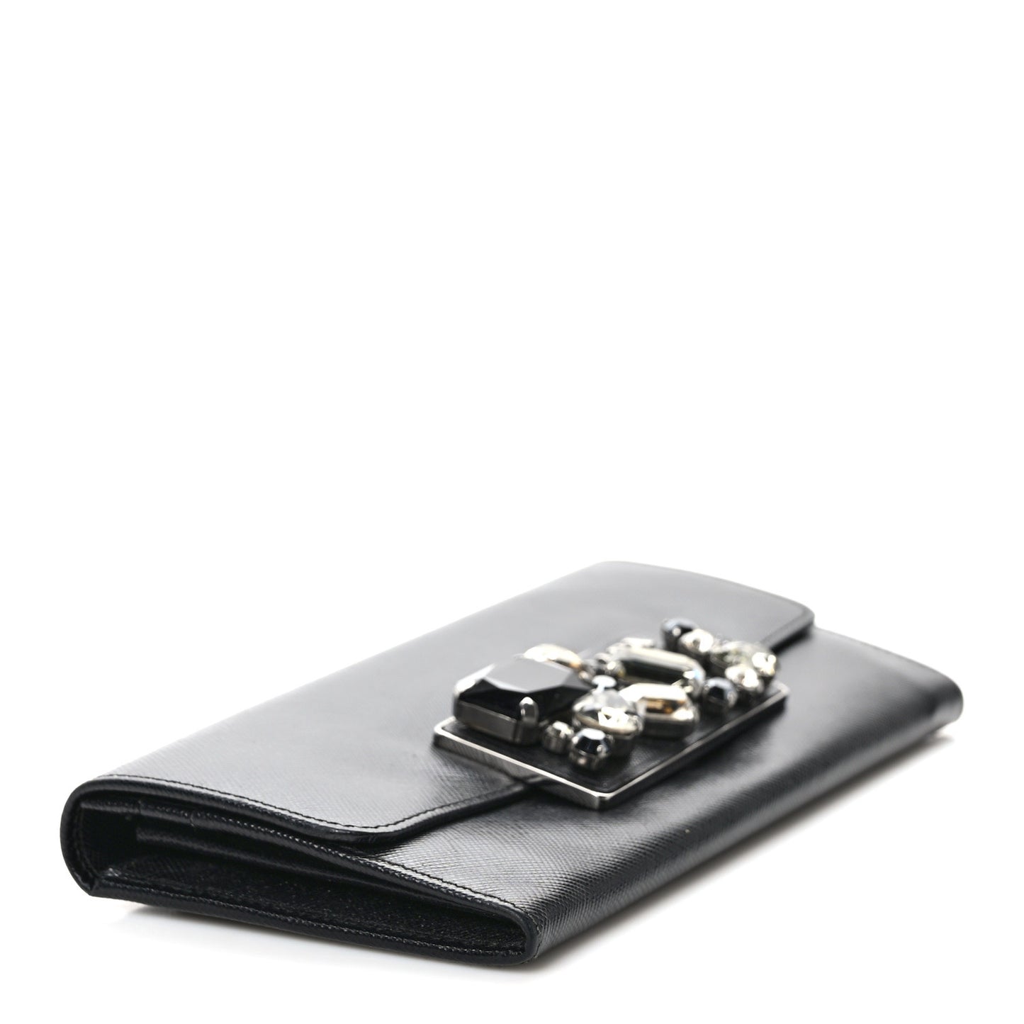 Saffiano Stones Continental Wallet Black
