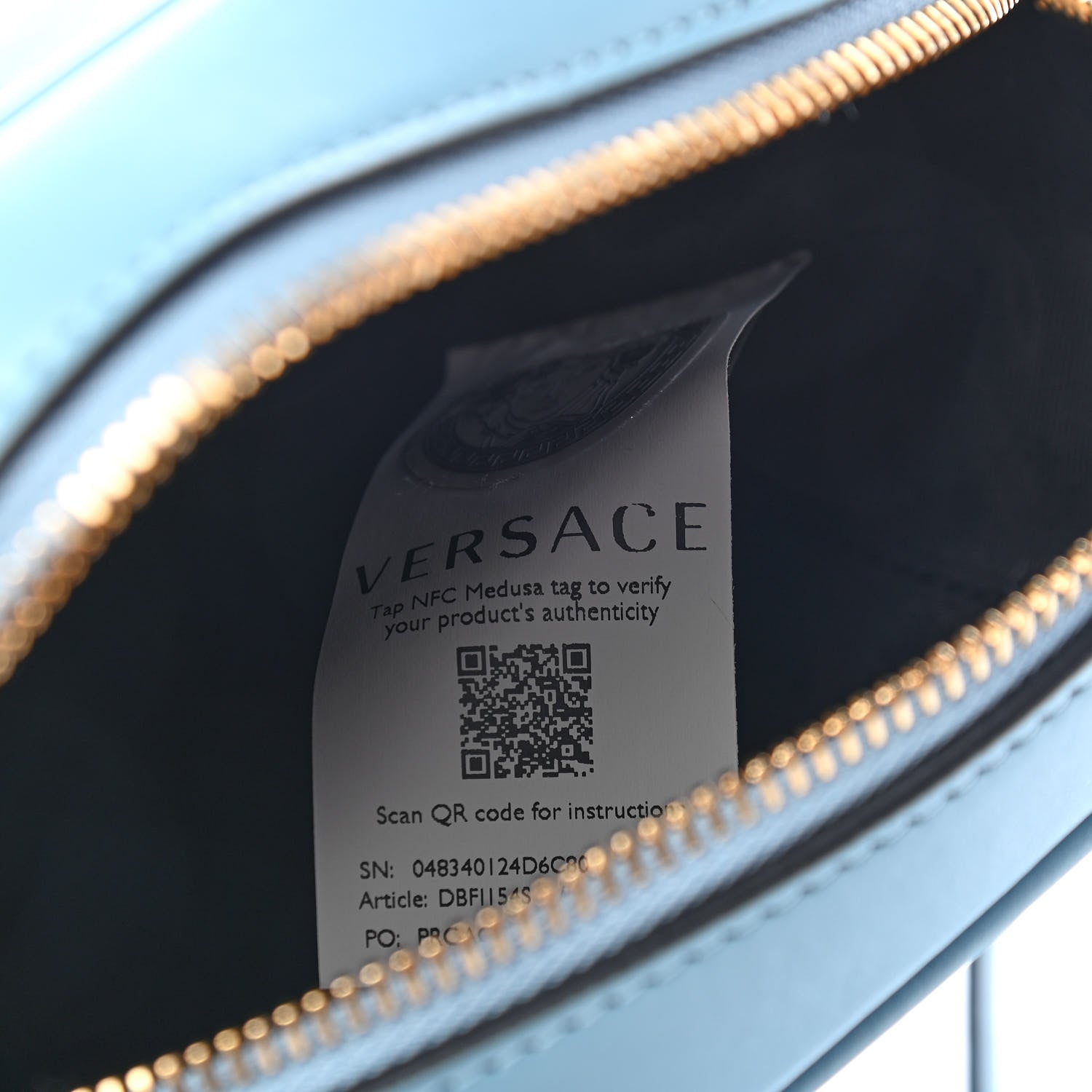 Versace Nappa Virtus Camera Bag Blue 7 of 9