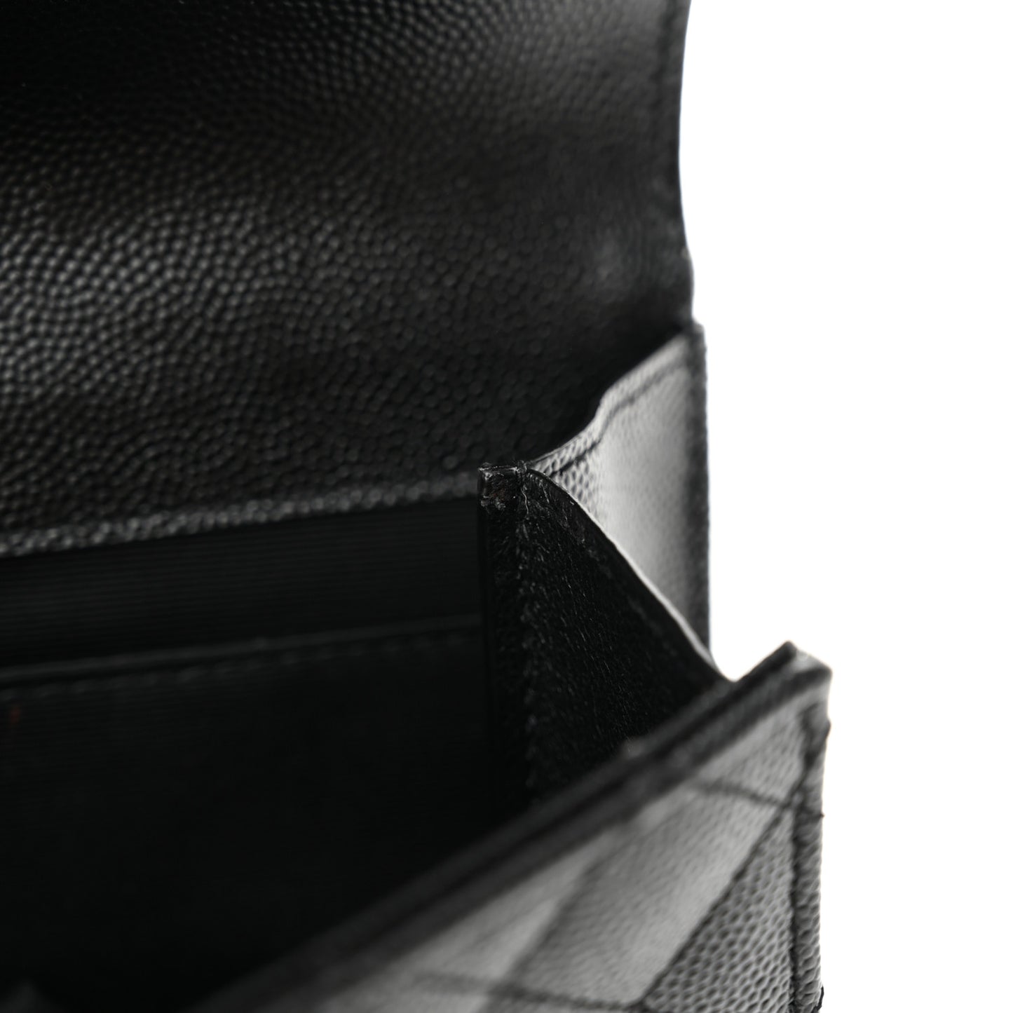 Grain De Poudre Textured Mixed Matelasse Triquilt Monogram Clutch Black