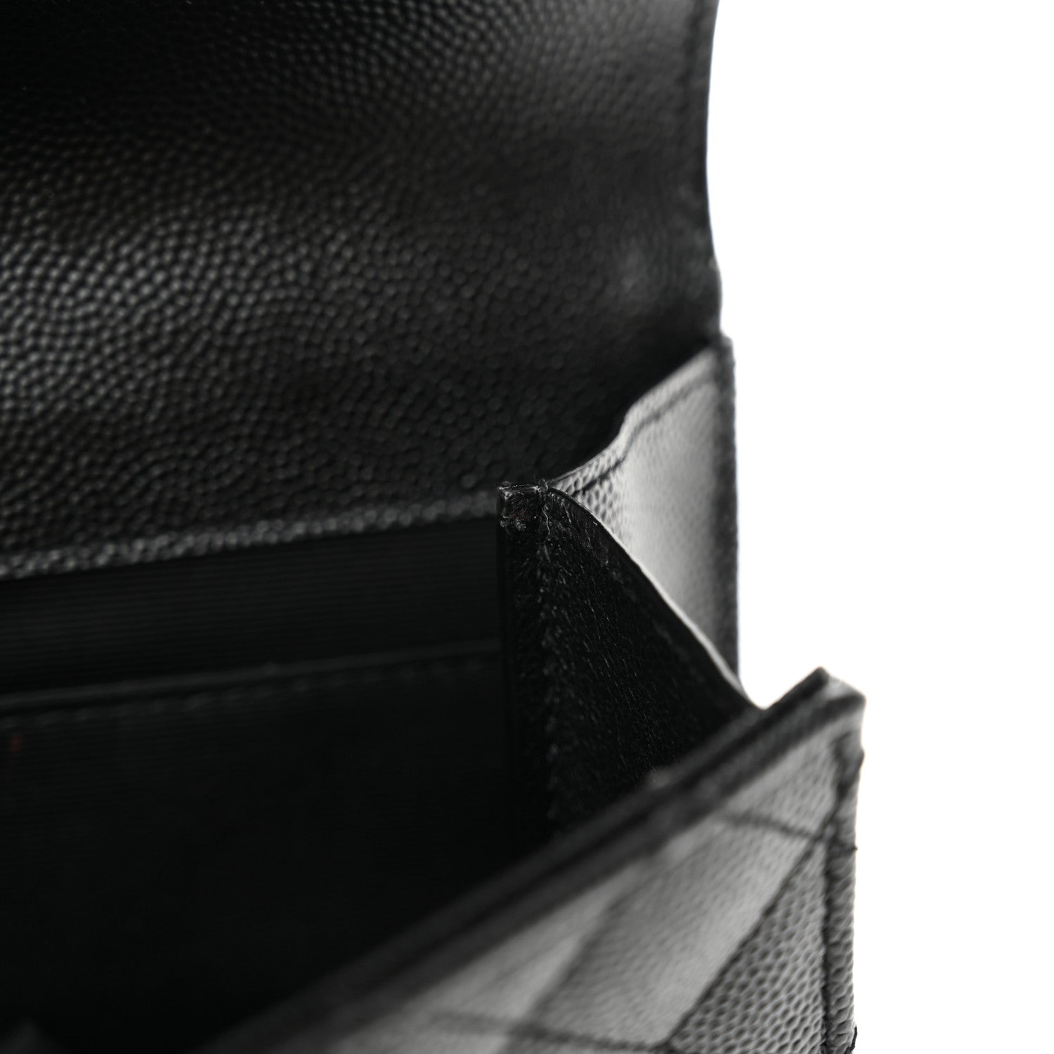 Saint Laurent Grain De Poudre Textured Mixed Matelasse Triquilt Monogram Clutch Black 11 of 14