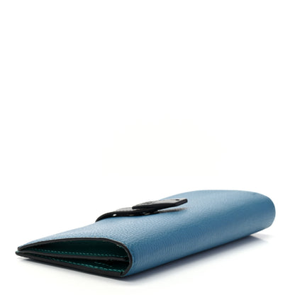 Loewe Grained Calfskin Large Vertical Wallet Blue Black 4 of 8