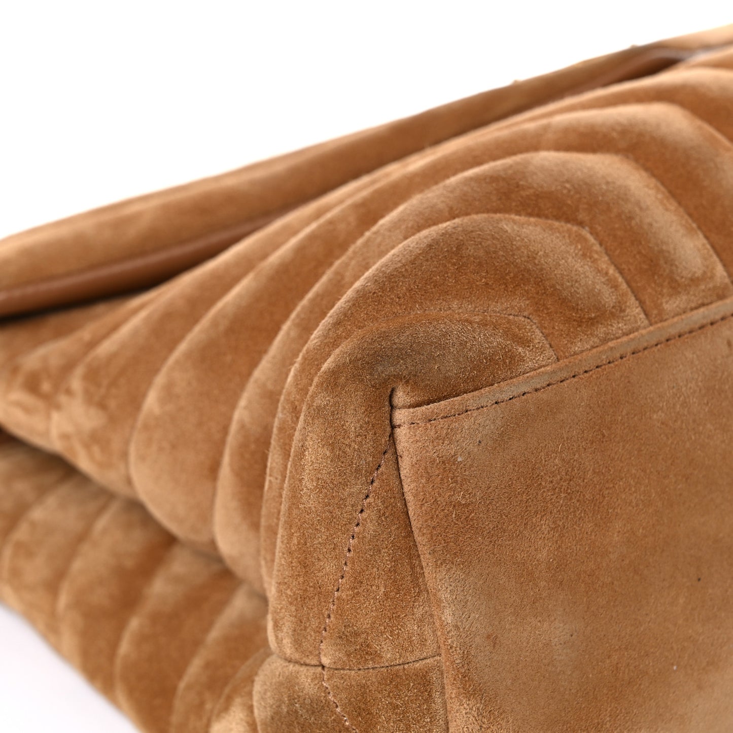 Suede Y Quilted Monogram Medium Loulou Chain Satchel Cinnamon