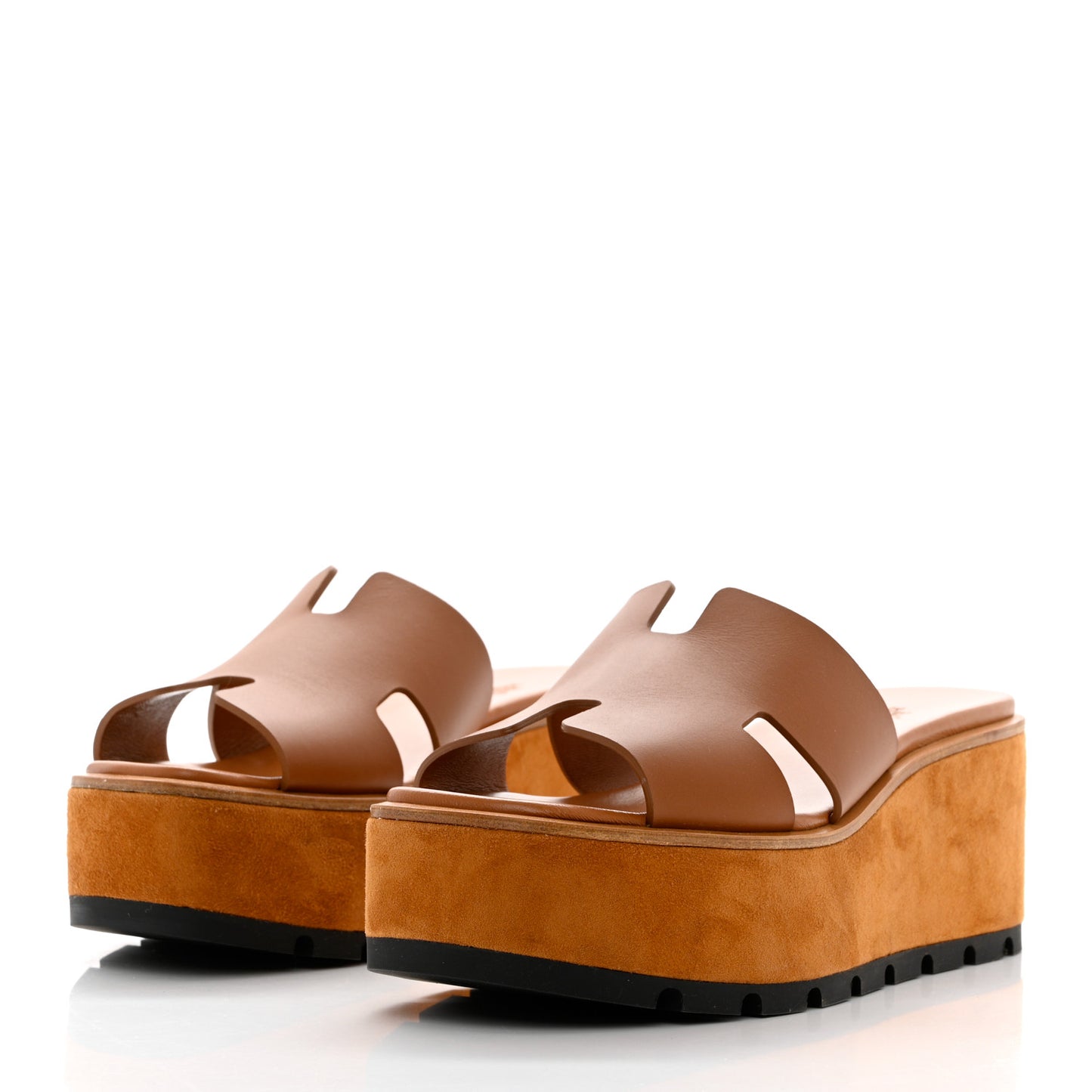 Calfskin Cork Eze 30 Sandals 39 Marron Glaise