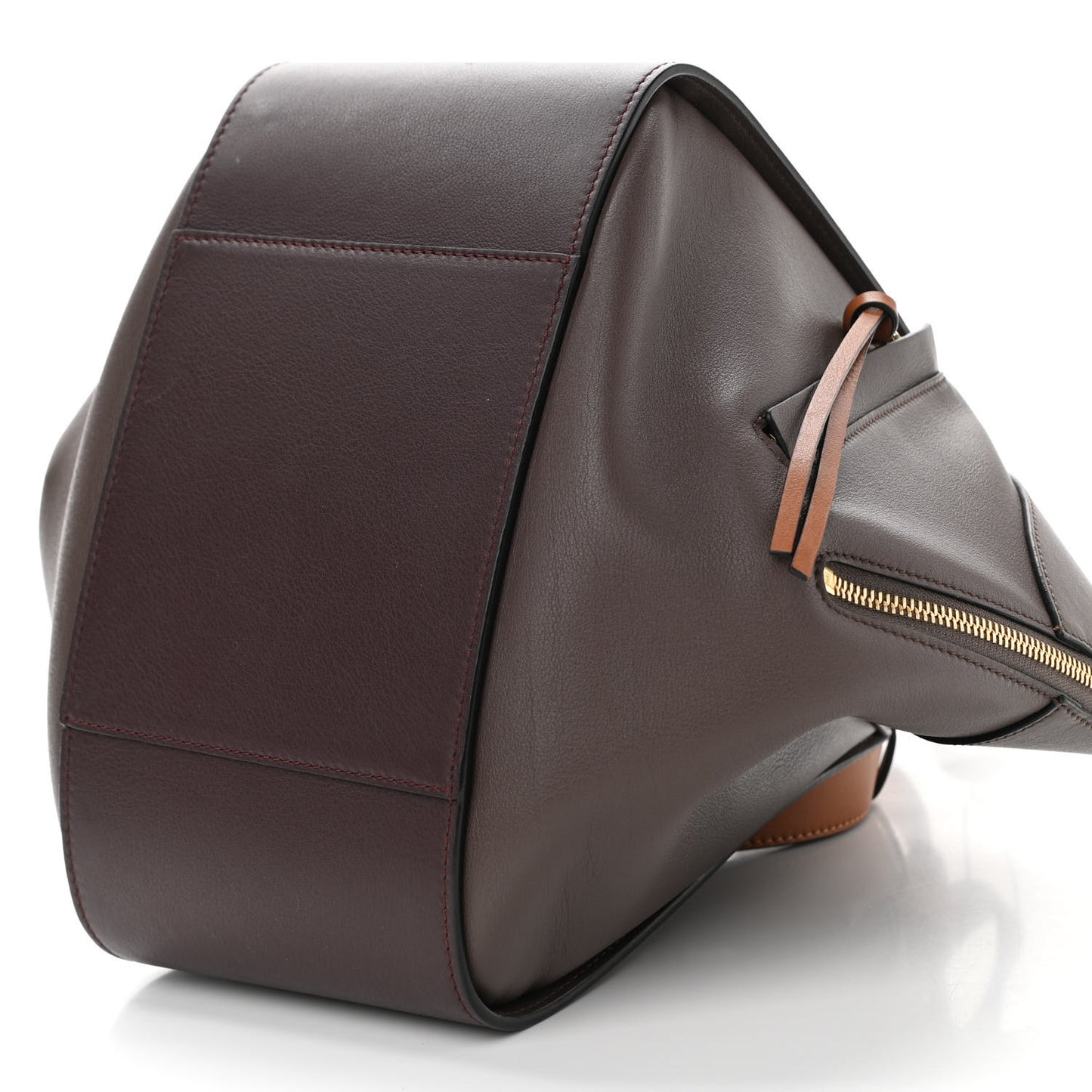 Calfskin Small Hammock Shoulder Bag Oxblood Tan