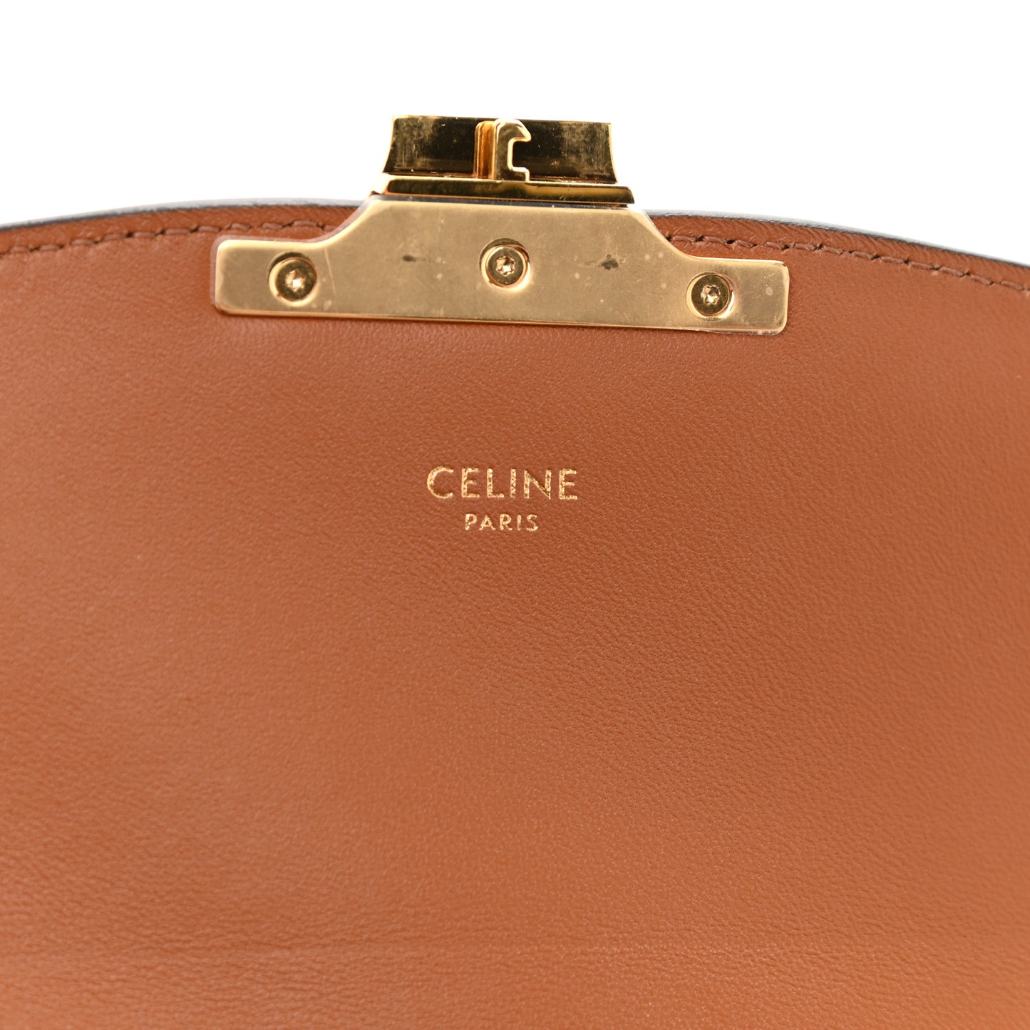 Calfskin Triomphe Canvas Teen Triomphe Bag White