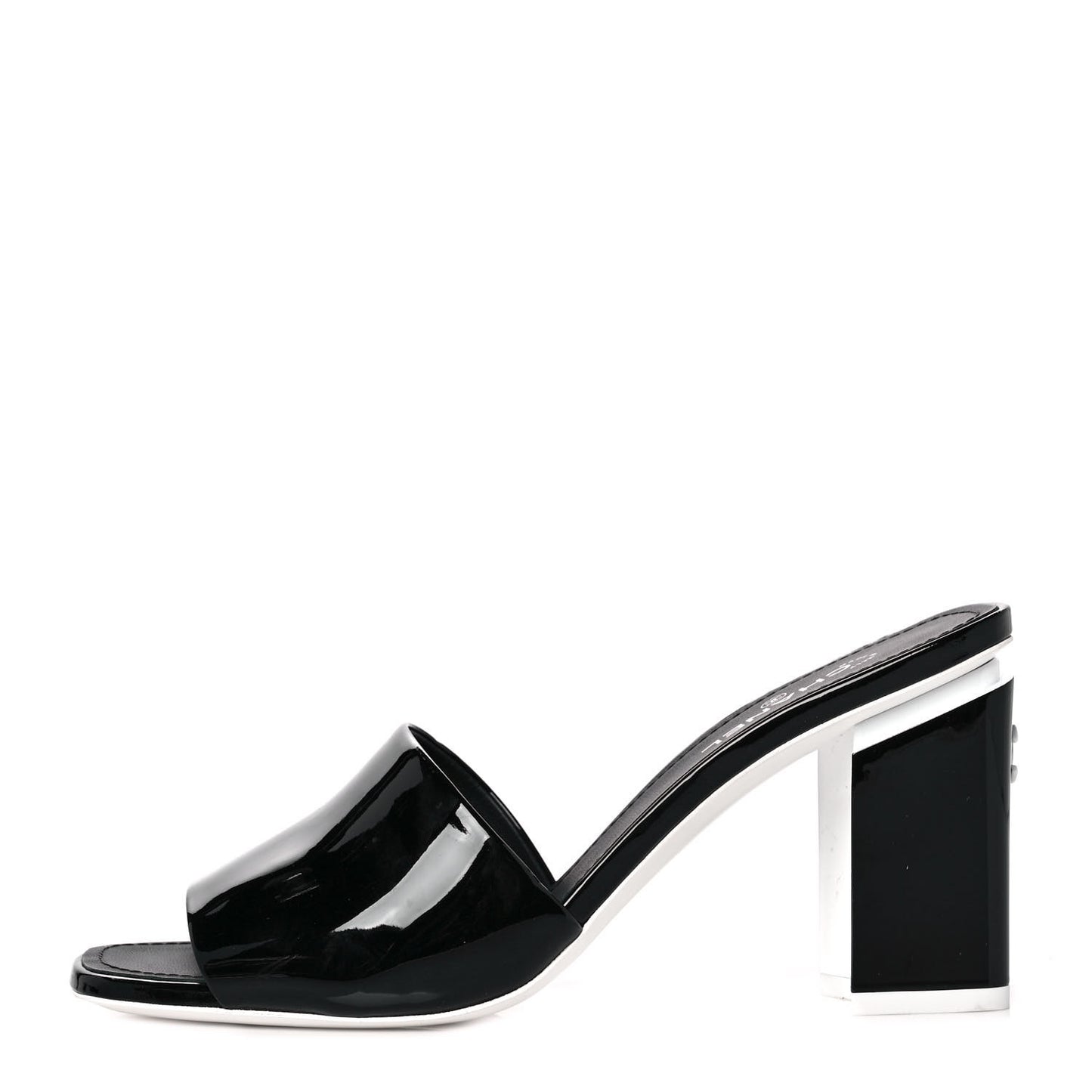 Patent CC Mules 37 Black White
