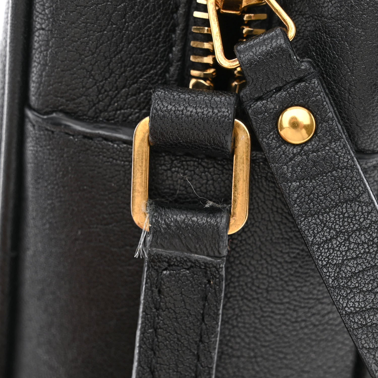 Saint Laurent Lambskin Monogram Small Lou Camera Bag Black 11 of 13