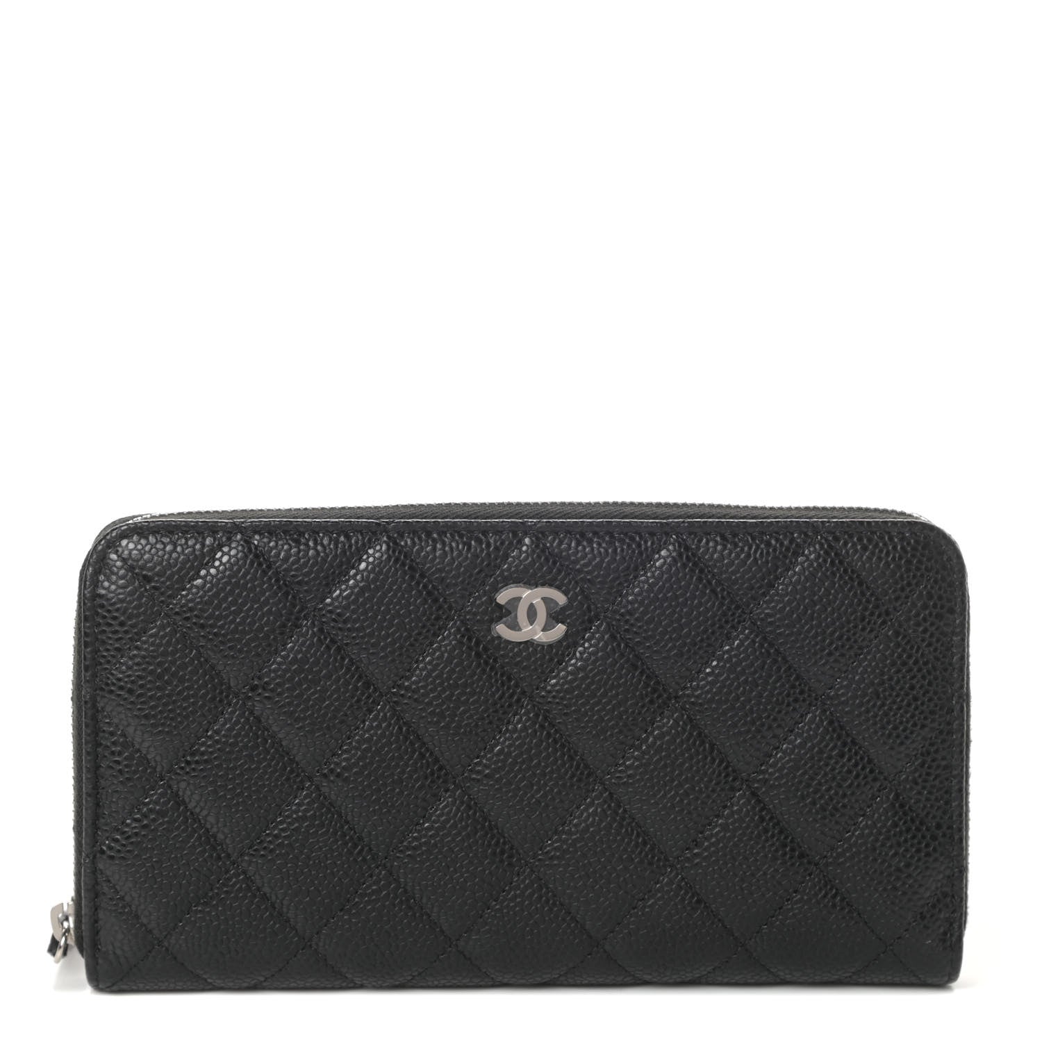 Chanel Caviar Quilted Large Gusset Zip Around Wallet Black 1 of 8