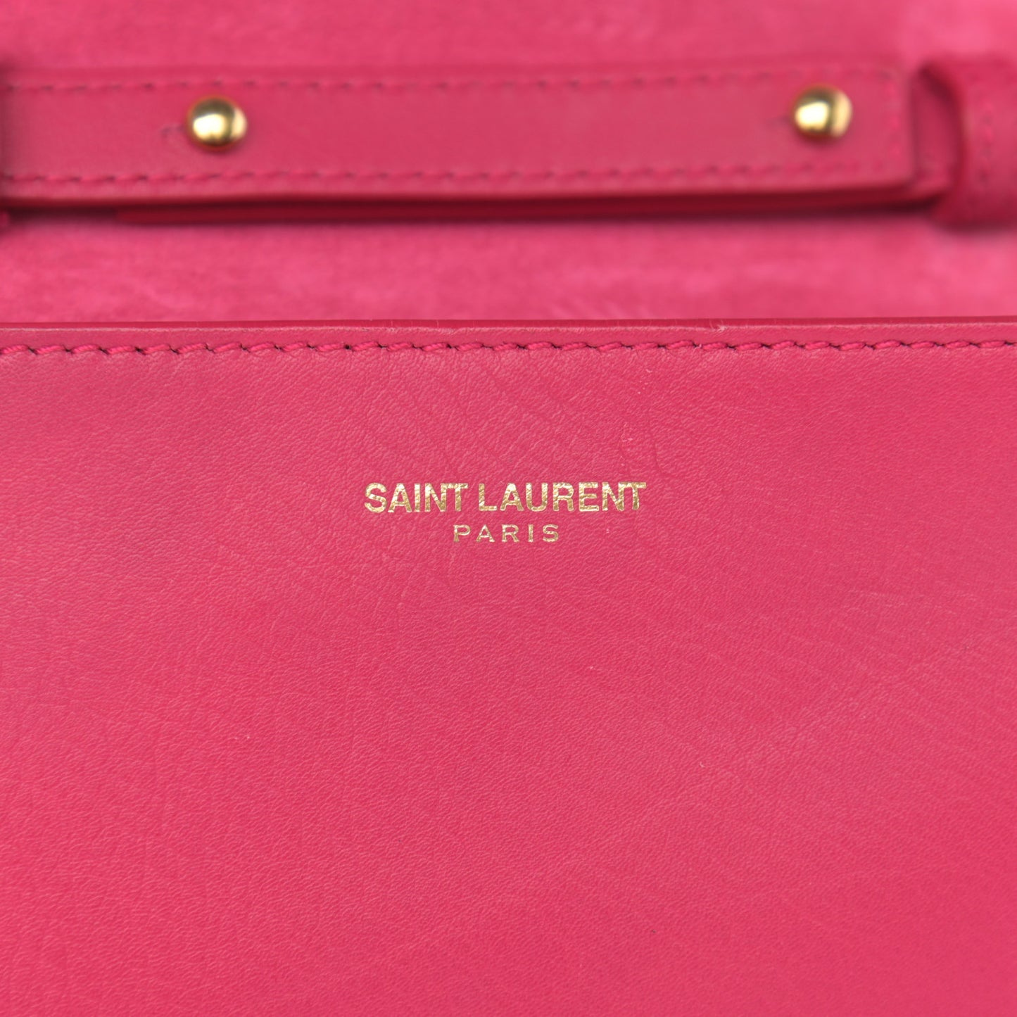 Calfskin Small Classic Y Satchel Bag Fuchsia