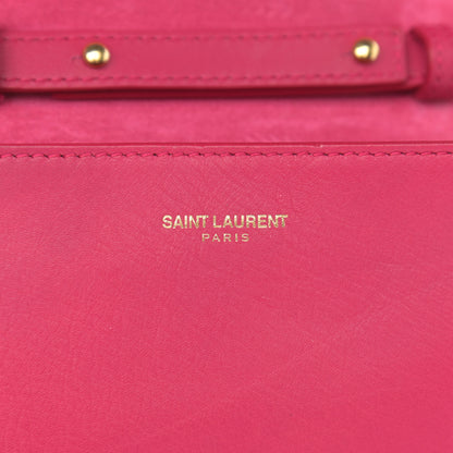 Saint Laurent Calfskin Small Classic Y Satchel Bag Fuchsia 7 of 15