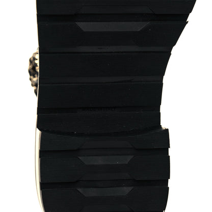 Chanel Shiny Lambskin Quilted Lace Up Combat Boots 39 Black 6 of 8