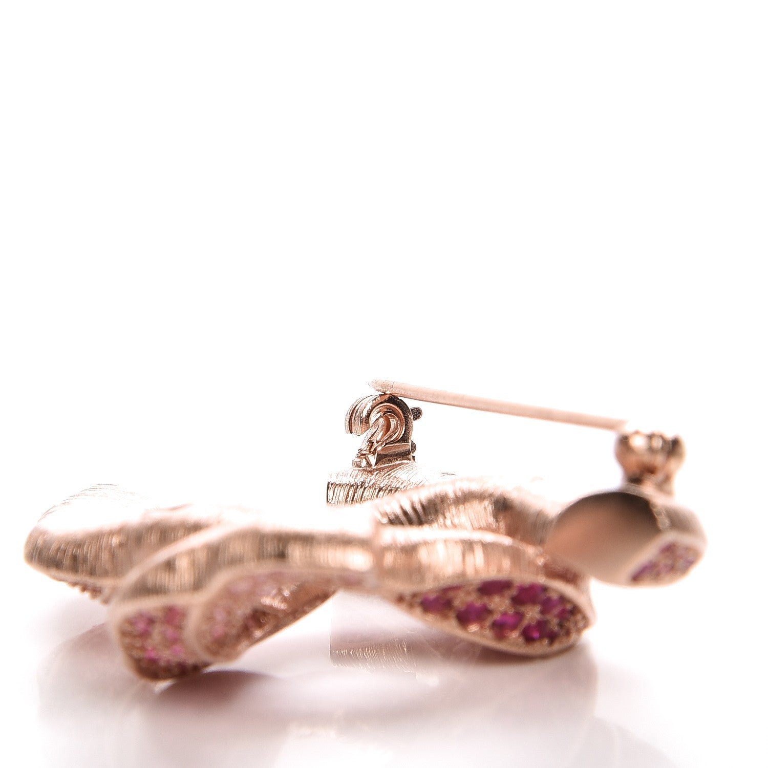 Chanel Crystal Twisted CC Brooch Rose Gold 4 of 6