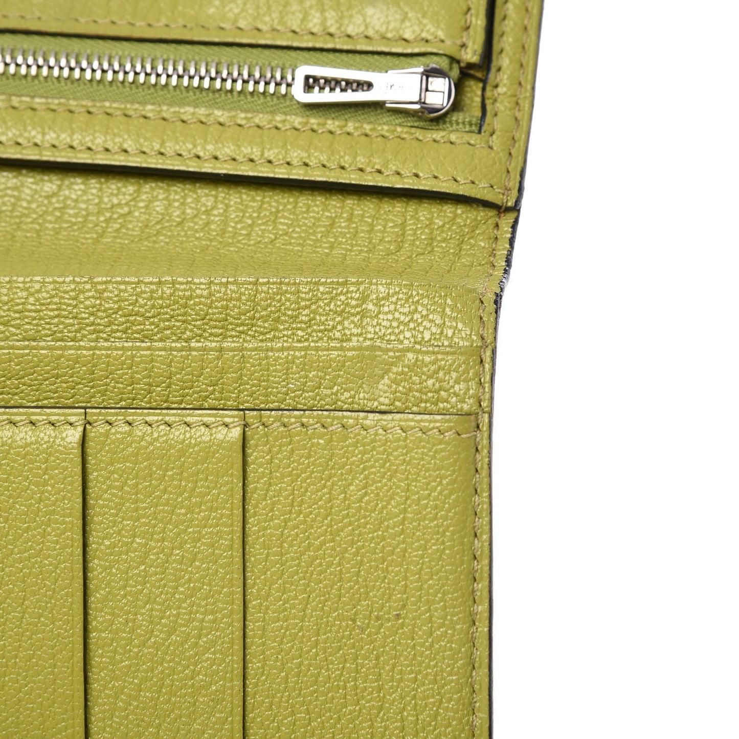 Chevre Mysore Bearn Wallet Vert Anis
