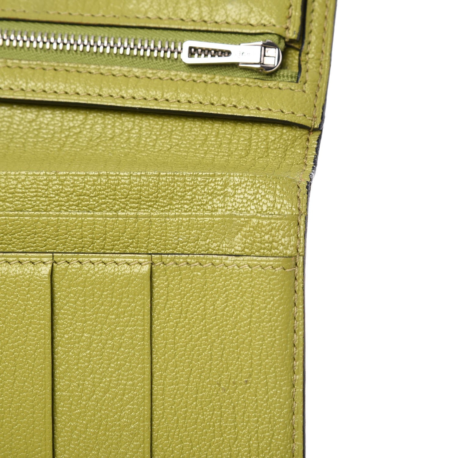 Hermes Chevre Mysore Bearn Wallet Vert Anis 16 of 18
