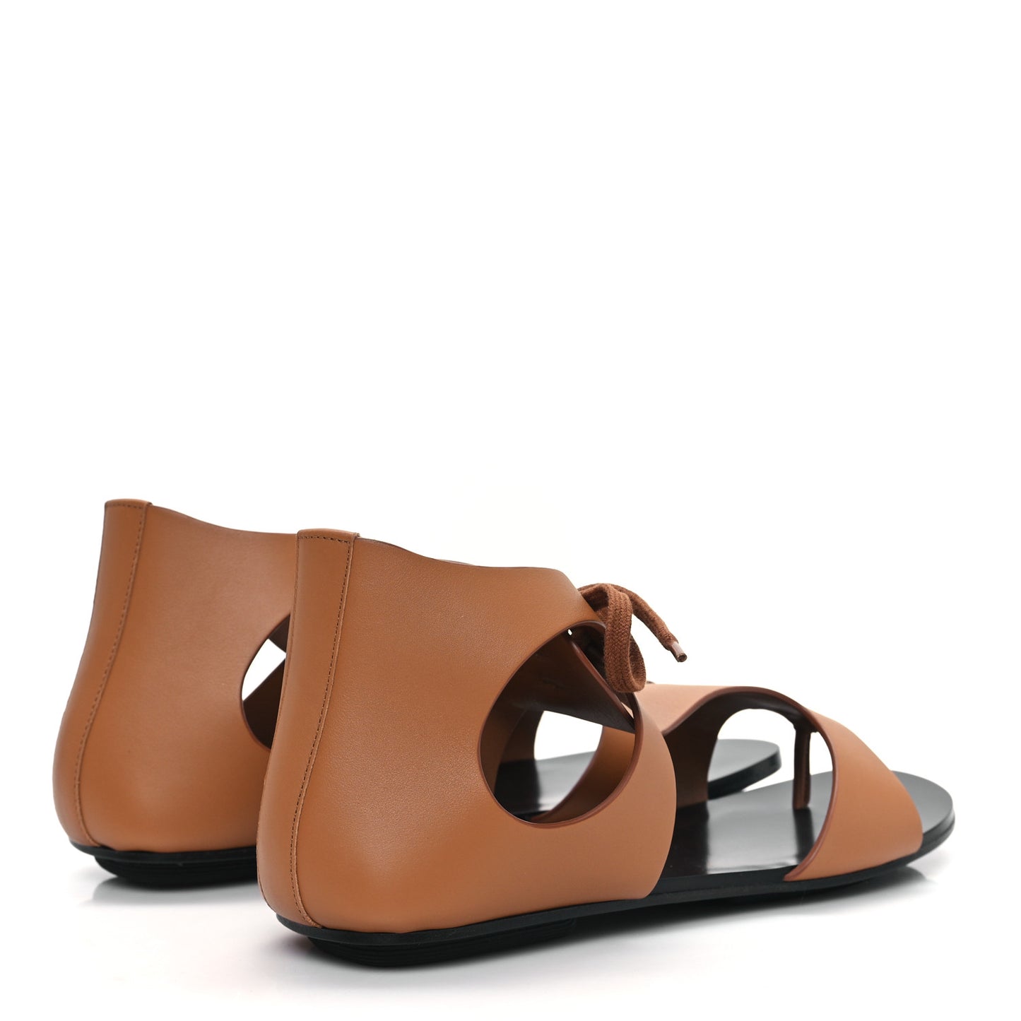Calfskin Womens Galates Sandals 39 Naturel