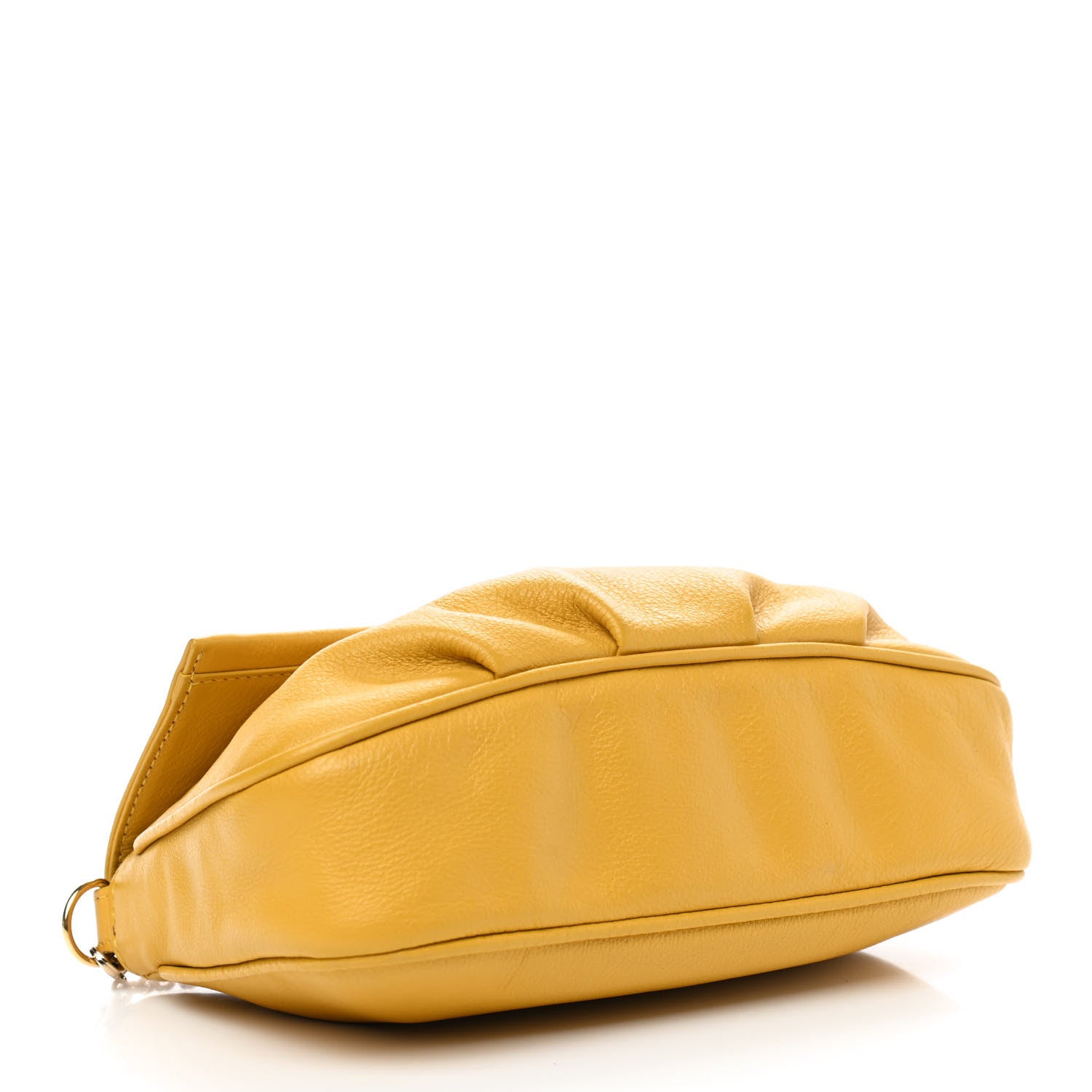 Fendi Vitello Flamingo Fendista Pouchette Crossbody Bag Yellow 3 of 8
