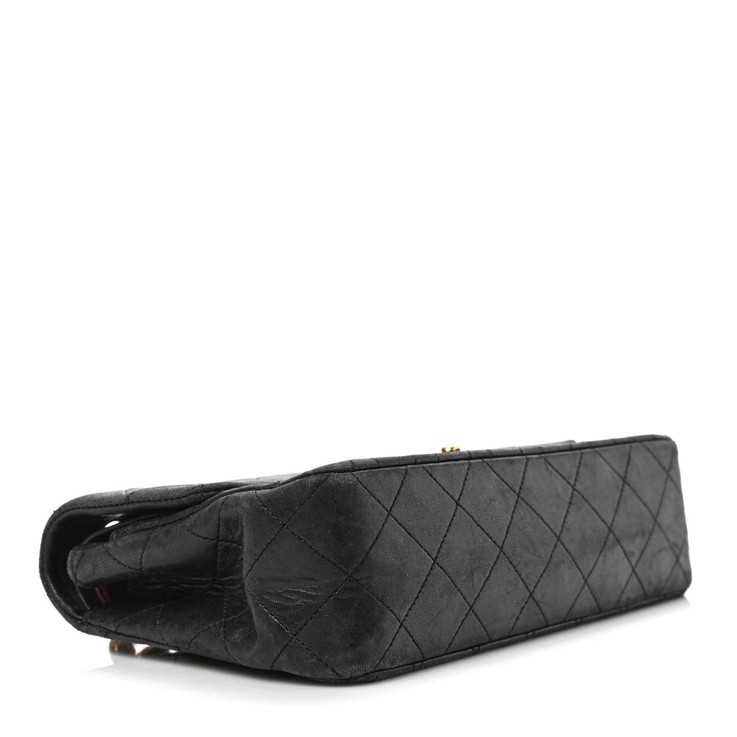 Lambskin Quilted Small Double Flap Black