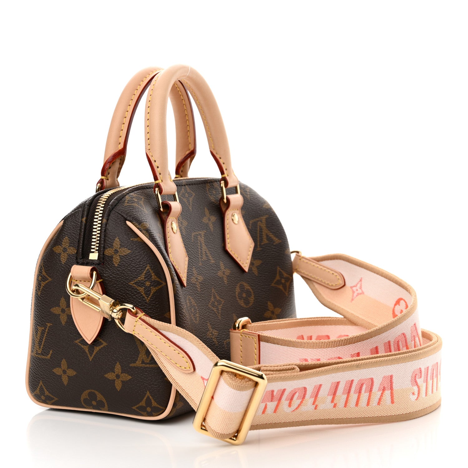 Louis Vuitton Monogram Speedy Bandouliere 20 Pink Orange 3 of 9