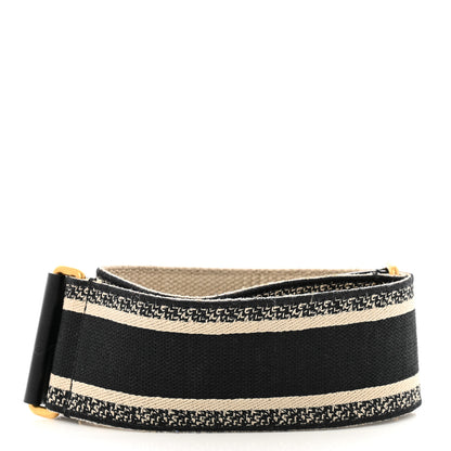 Christian Dior Canvas Embroidered Shoulder Strap Black 2 of 7